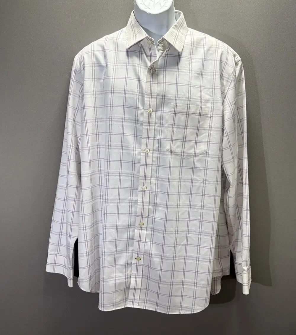 Banana Republic Non-iron Classic Fit Men’s Window Pane dress shirt size XL